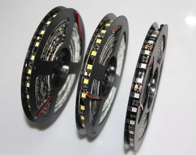 DC12V 5M 5050 300LED Strip Light car DRL DIY tape lamp Black PCB Waterproof IP65