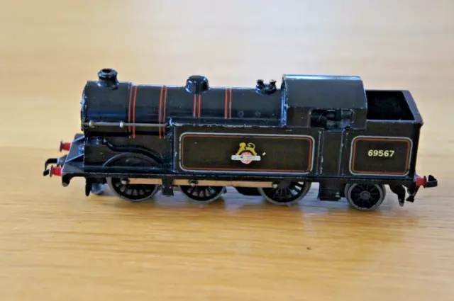 Hornby Dublo 3 rail EDL7 BR gloss black class N2 tank loco No.69567