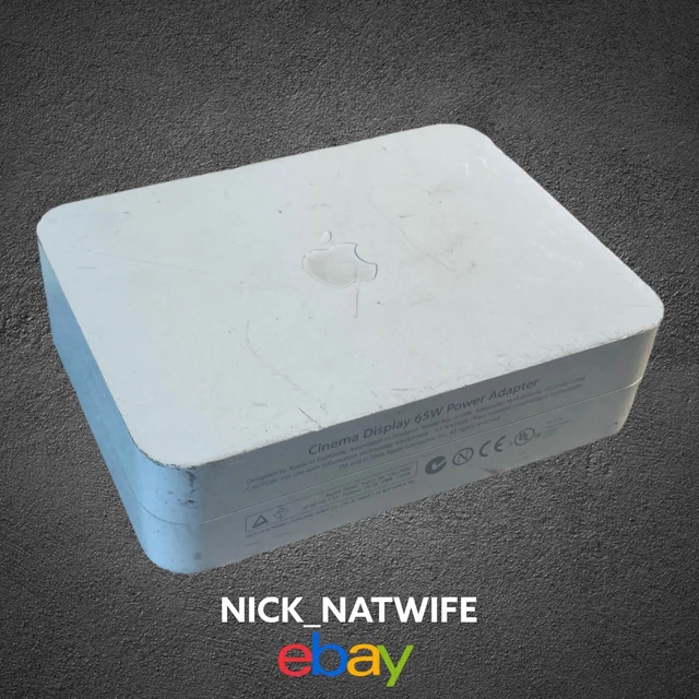 Apple A1096 240V 60Hz White Cinema Display 65W Power Adapter