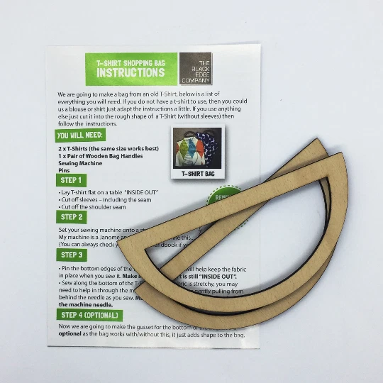 Wooden Handles & Instructions || Perfect for Crafting, Knitting Bag, Macrame
