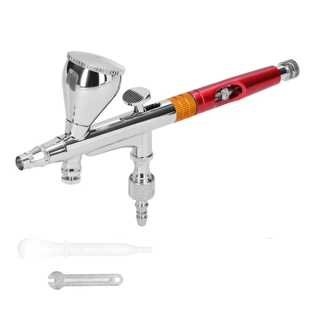 MINI AIRBRUSH COMPRESSOR Dual Action Spray Gun Paint Air Brush Needle