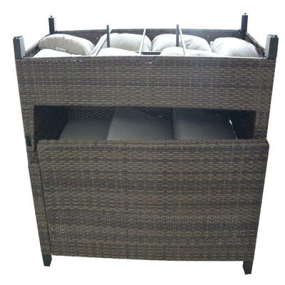 Better Homes  Gardens Brookbury Wicker Sectional Sofa Patio Dining Set, 5 Piece 8