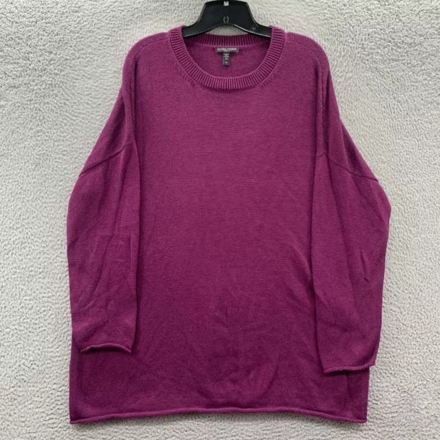 EILEEN FISHER Sweater Womens 1X Top Long Sleeve Purple*