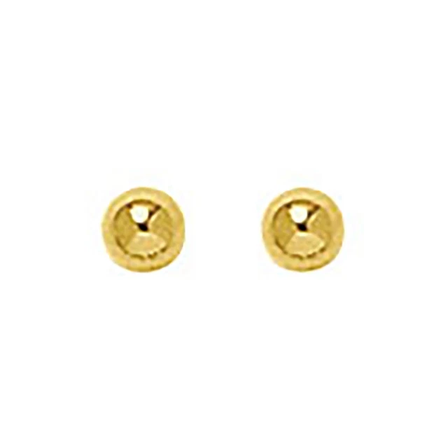 Boucles D'oreilles Double Boules En Or Jaune 9 Carats – Neuf Avec étiquettes, Jewellerybox