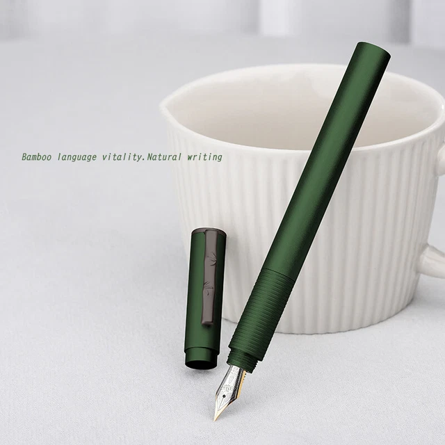 Hongdian H3 Metal Fountain Alloy Beautiful Bamboo Clip EF/F 0.4/0.5mm Ink Pen