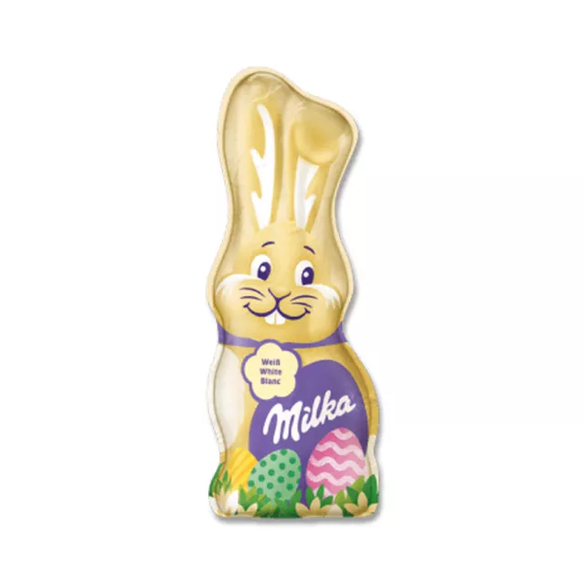 Milka Schmunzelhase De Chocolat Blanc Pâques Figure Creuse 90g