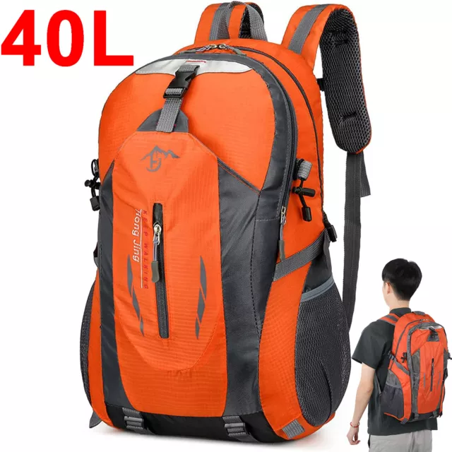 40L Large Waterproof Backpack Bag Camping Walking Hiking Outdoor Travel Rucksack