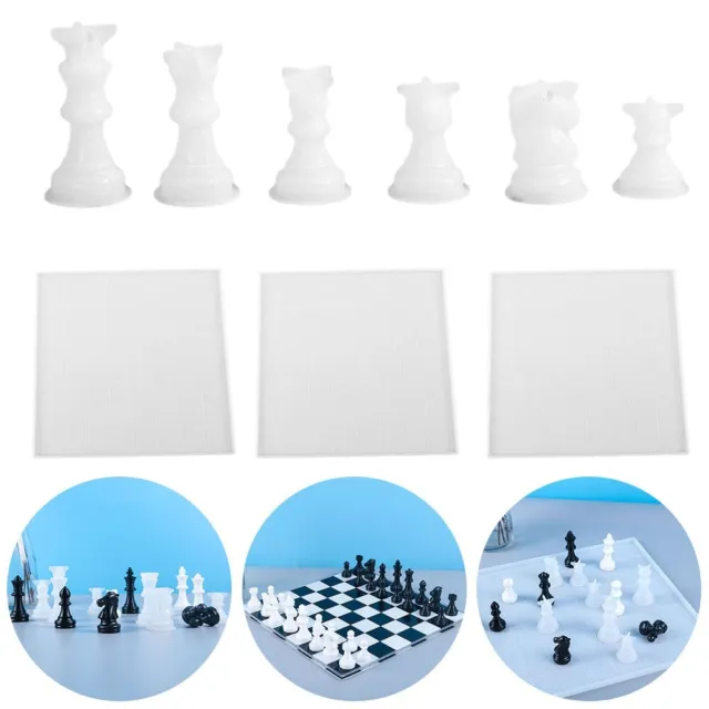 Kit scacchi stampi silicone resina epossidica per artigianato set scacchi intern