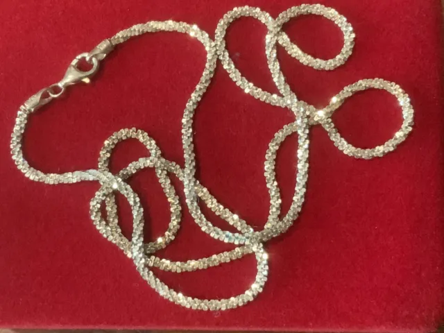 Long Wavy Italian Sterling Chain // Sterling Silver Necklace // 925 - Etsy