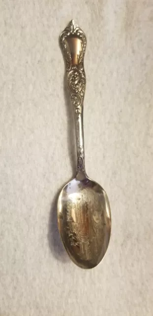 Vintage Leonard Mfg 1893 Chicago Worlds Fair Art Palace Silverplate Spoon