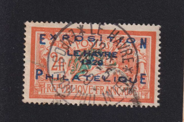 Timbre France N° 257A, 2 f Merson Expo Philatélique le Havre Belle olitération H