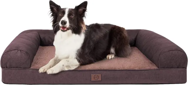 Orthopedic Dog Bed, Bolster Washable Dog Beds for Large Dogs, Orthopedic Sofa Fo