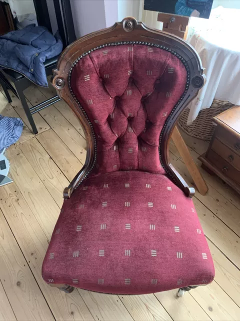 Victorian Button Back  Nursing Chair good condition.