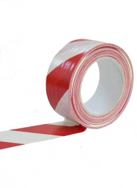 Gewebeband Warnband Boden Markierungsband Absperr Klebeband Rot Weiß 50mm x 33m