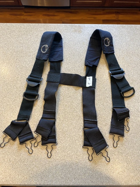 Firefighter Padded Suspenders Black Parachute Style Turnout Pants Lion Apparel