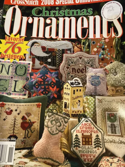 Just Cross Stitch Magazine 2008 Special Holiday Issue - Christmas Ornaments NOS