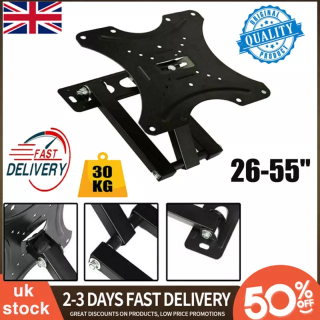 Tv Wall Bracket Mount 26-55" Swivel & Tilt Full Motion For Led Plasma Television