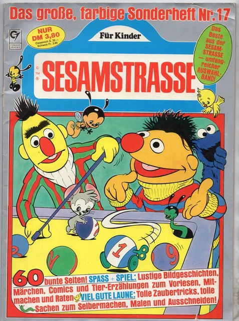 SESAMSTRASSE #17 1988 GERMAN Sesame Street Magazine Comics Activities ...