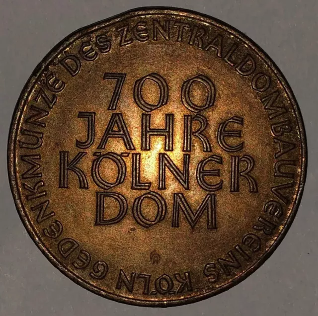Münze Medaille 700 Jahre Kölner Dom