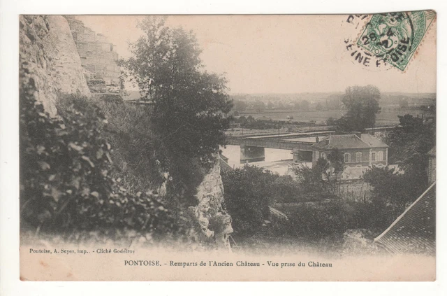Cpa 95 - Pontoise : Remparts De L'ancien Château, Vue Prise Du Château (Val-D'o)