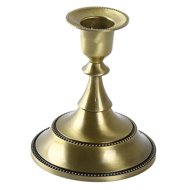 Retro Candelabra Golden Party Beautiful Copper Candle Holder Candlestick CB