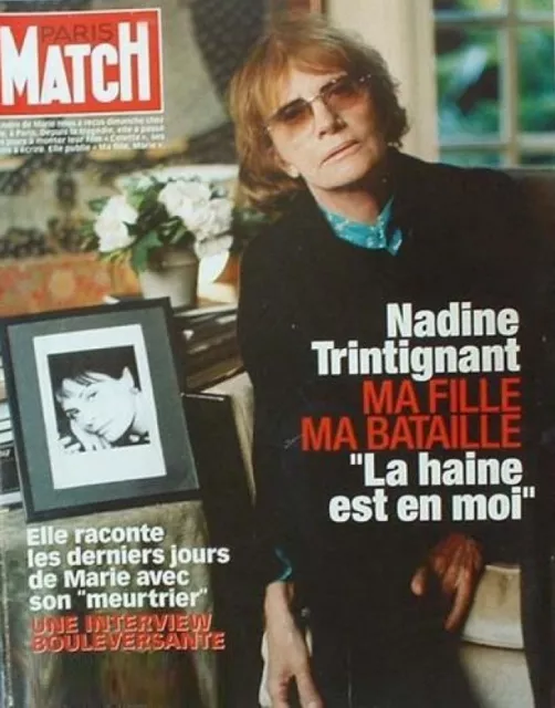 Affiche 60x80 Paris Match 2837 . Nadine Trintignant .