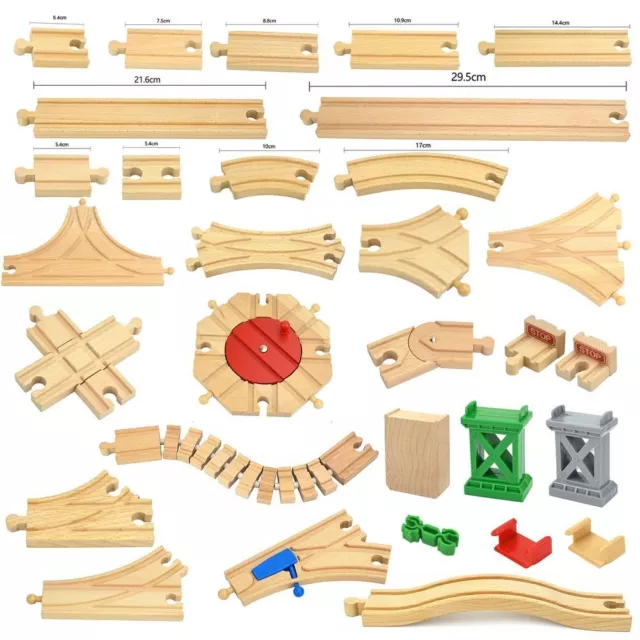 Railway Toys Train Track Toys Track Connector Toys Wooden Track Accessories