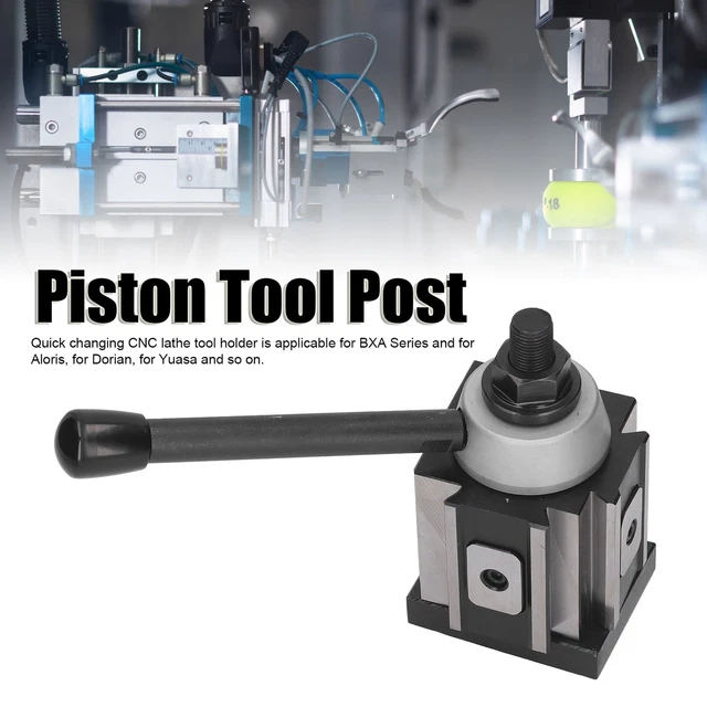 Piston Tool Post 10‑15"Swing Quick Changing CNC Lathe Tool Holder For BXA Series