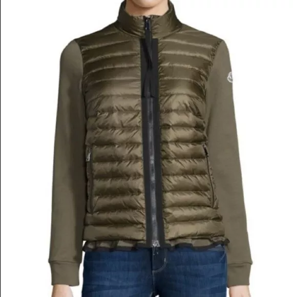 Moncler Maglia Quilted Down Cardigan Jacket S
