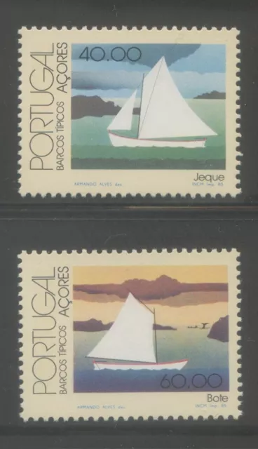 Azores 1985 MNH** Traditional Boats*Sailing Boats*Jeque*Bote*Transport 2v set