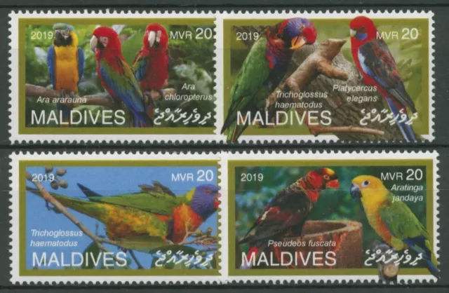 Malediven 2019 Tiere Vögel Papageien 8359/62 postfrisch