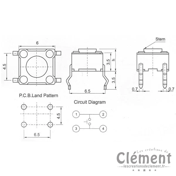 Interrupteur Bouton-poussoir Momentané – 14 Pièces – AC 250V 3A / 125V 6A – Pour Montage Sur Trou De 15mm
