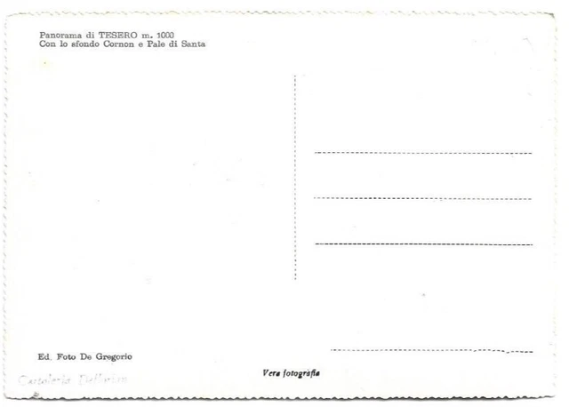 CARTOLINA TRENTO ,TESERO - PANORAMA non viaggiata ANNI '50 2