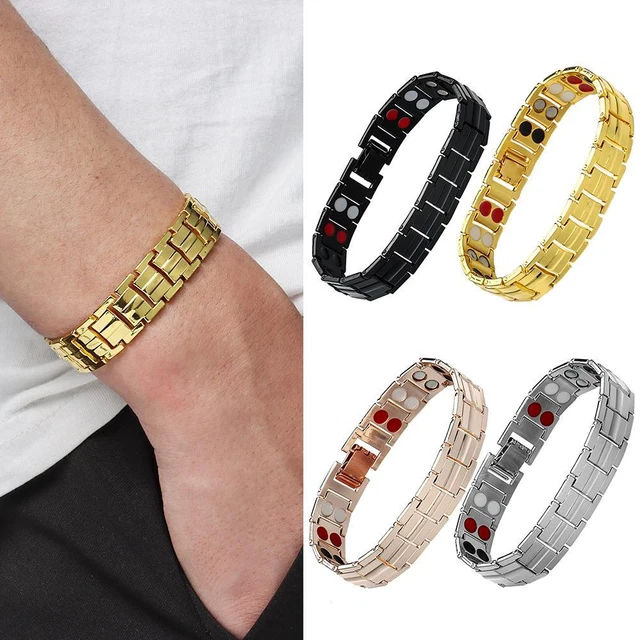 Brazalete desmontable de hematita energía curación de terapia magnética tratamiento