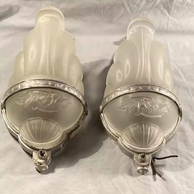 Pair Of Art Deco Wall Sconces From Old House In Pittsburgh
