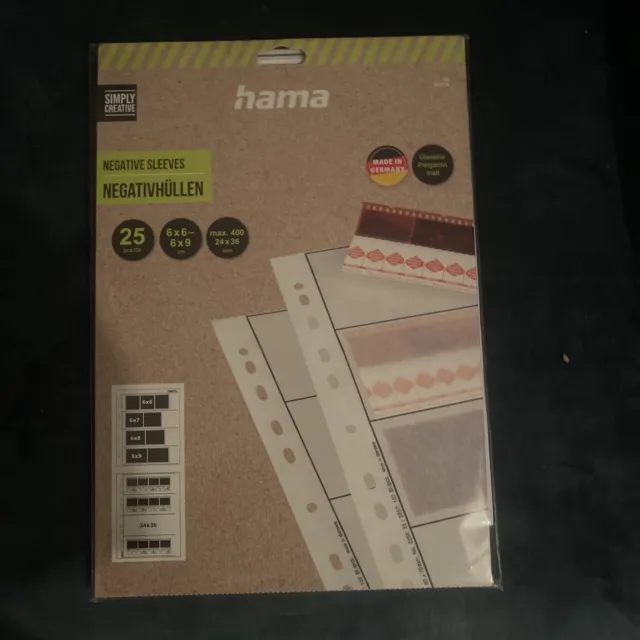 Hama 25 Negative Archiving Sleeves for (24x36 mm) 7 Small 25, Glassine