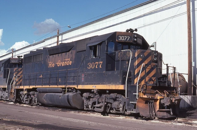 Denver & Rio Grande Western Railroads     #3077   Original Kodachrome  Slide