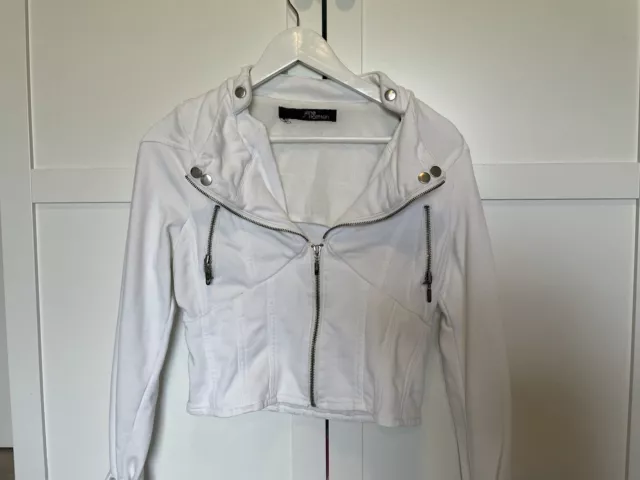 Jane Norman Jersey Cream Jacket Size 12 Fits More Like 10-12 Vintage Y2K 00s VTG