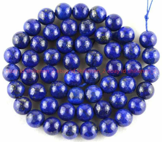 Natürliche 6/8/10/12mm Blaue Lapislazuli Edelstein Runde Lose Perlen 15''