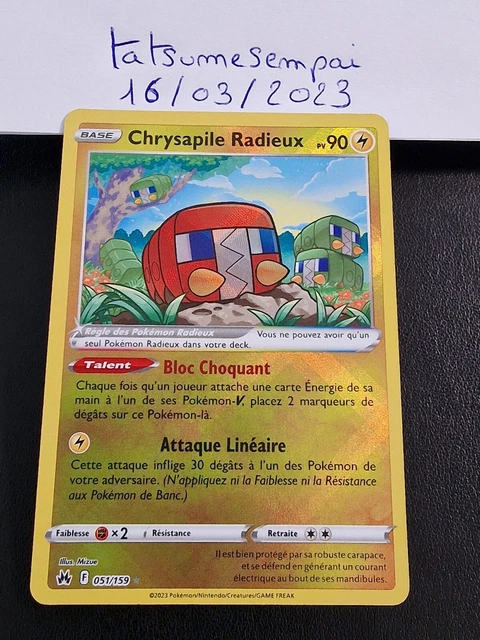 Chrysapile Radieux carte Pokemon Zénith Suprême EB12.5 051/159 Neuf FR