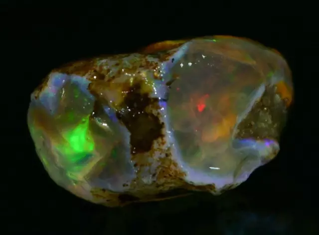 Opal Rough 53.10 Carat Natural Ethiopian Opal Raw Welo Opal Gemstone Multi Fire