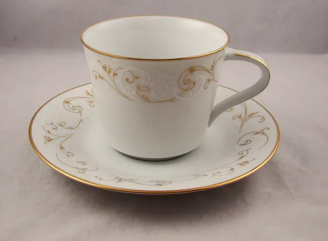 Noritake Duetto 6610 Lote De 2 Taza y Platillo Juegos Excelente