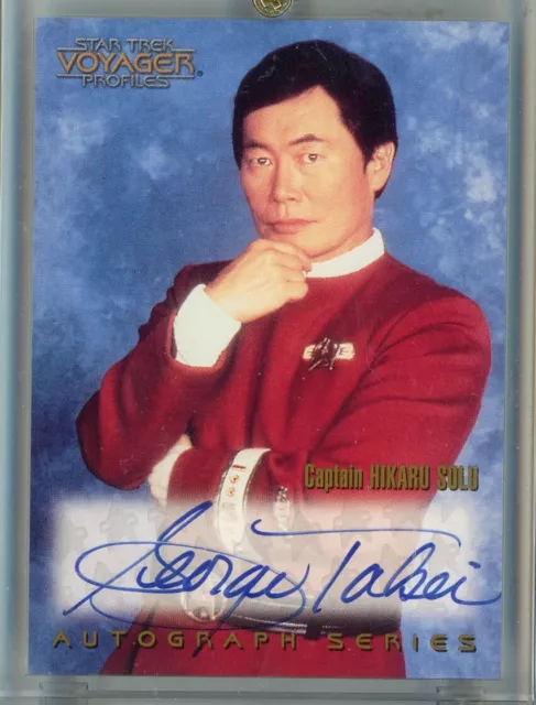 George Takei 1998 Rittenhouse Star Trek Voyager Profiles Auto Autograph Sulu A20