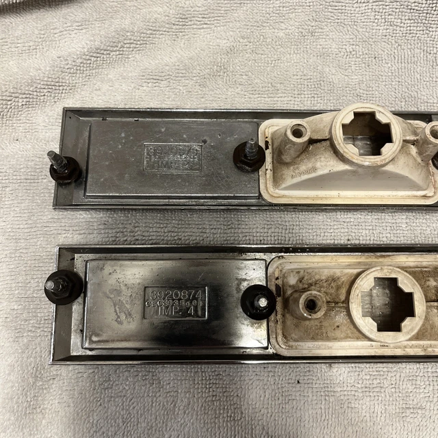 1968-72 307 Chevelle Nova Impala 307 Fender Emblems With Lamps Nice Cond Pair 3
