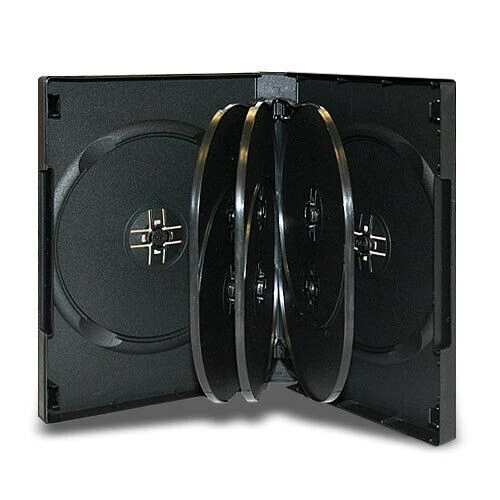 Standard Black DVD 8-Disc 27mm New Replacement Premium Movie Storage Shell Case