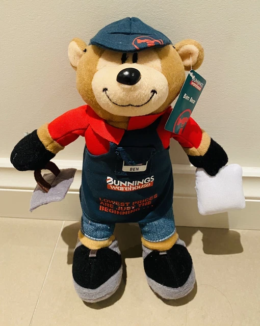 BUNNINGS WAREHOUSE 'BEN' Bear Concreter Plush Collectible