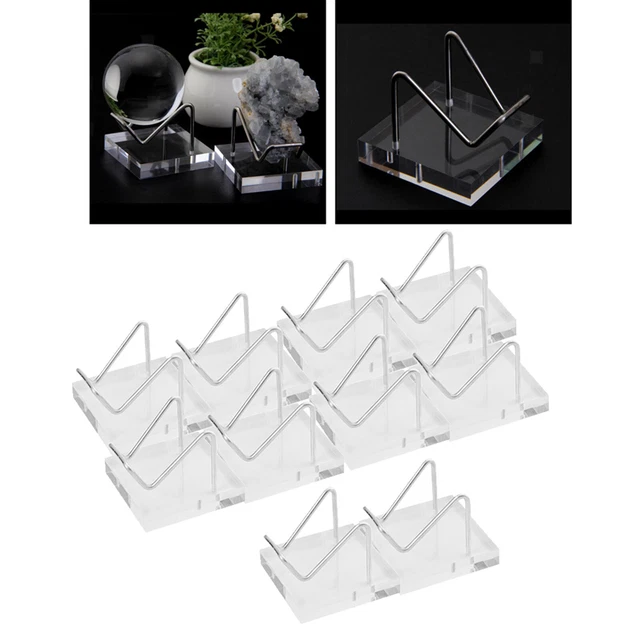 10x Acrylic Base Display Stand Mineral Geode Crystal Ball Rocks Agate Holder