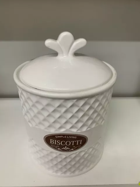 Biscottiera in ceramica con tappo grigio barattolo contenitore 82081 ideale  come regalo natalizia o come oggetto di sicuro impatto nella tua cucina