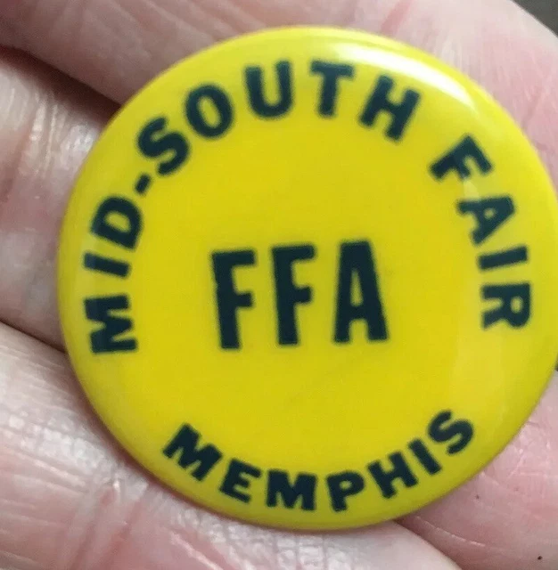 1900's Mid South Fair Memphis Tenn Tn FHA Pinback Pin Button Sign Shelby County