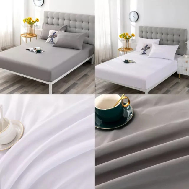 Extra Deep Fitted Sheet 100% Egyptian Cotton 600Tc Luxury Bed Sheets All Sizes